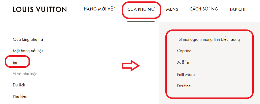 túi xách LV chính hãng