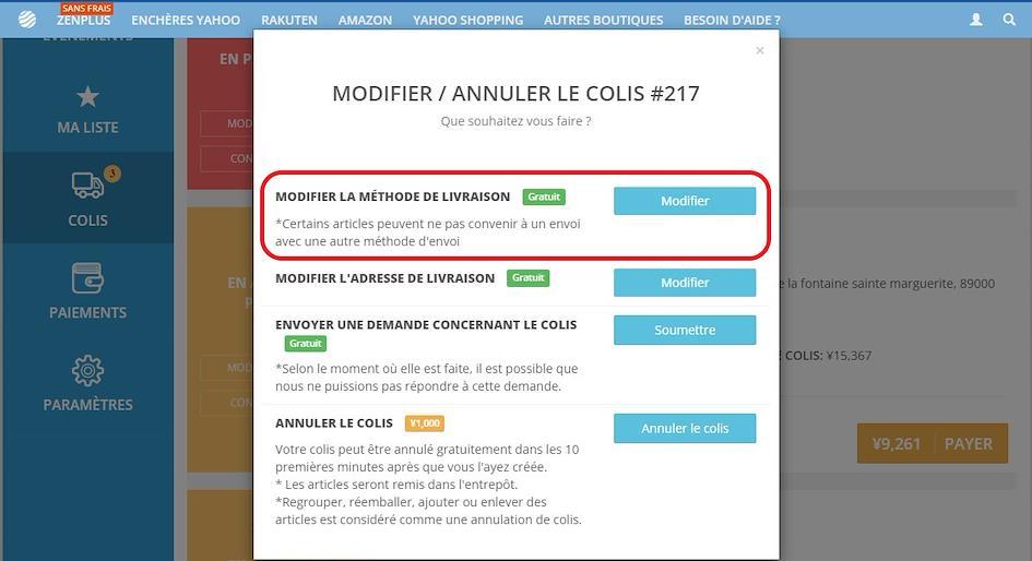 Annuler livraison ZenMarket