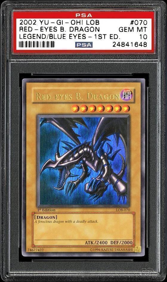 การ์ด Red-Eyes Black Dragon LOB 1st Edition (2002)