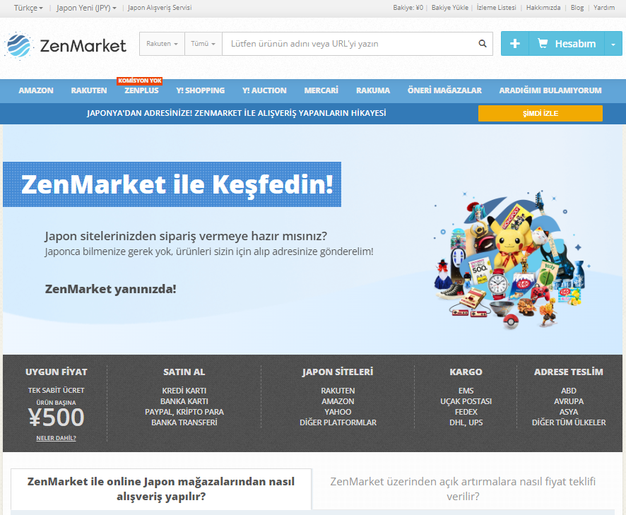 ZenMarket Ana Sayfa
