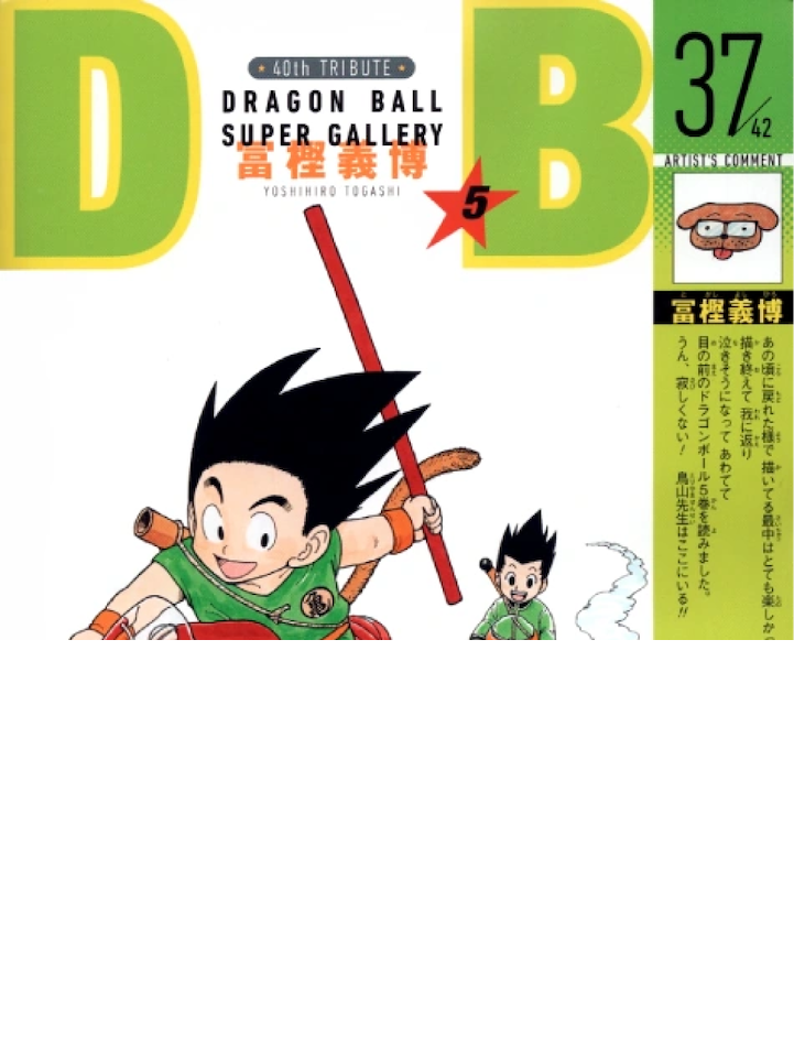 Okładka Tomu 5 Dragon Ball autorstwa Yoshihiro Togashi (Yu Yu Hakusho)