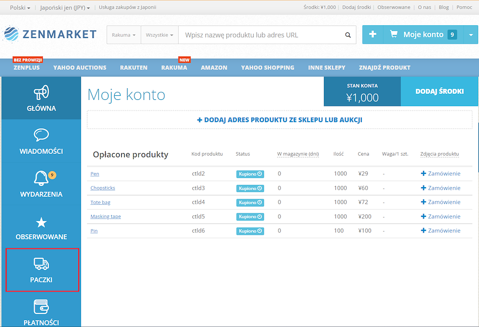 Jak zamawiac z ZenMarket?