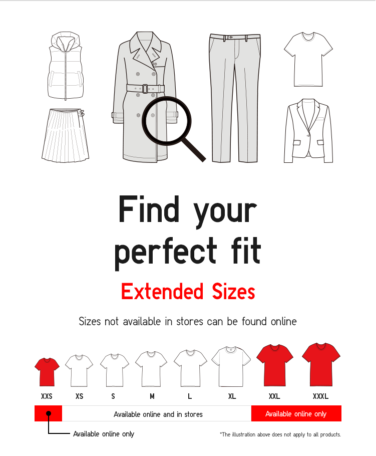 Publicidad de uniqlo de su categoria de productos extra grande
