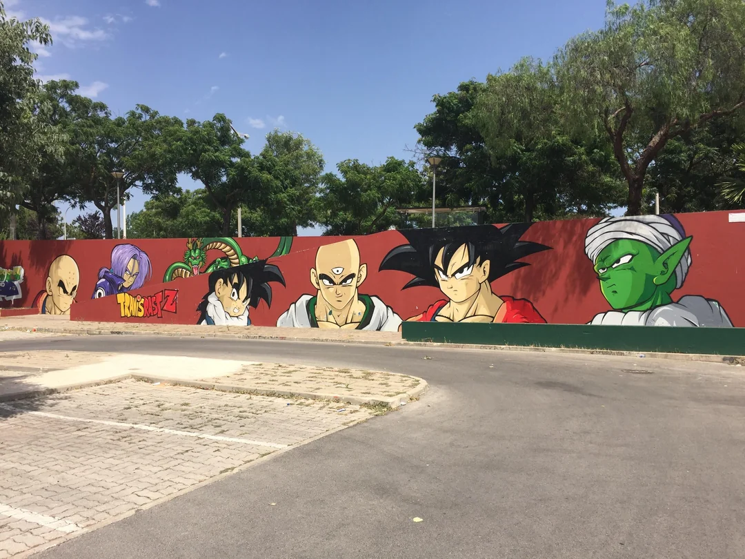 Mural Dragon Ball w Portugalii