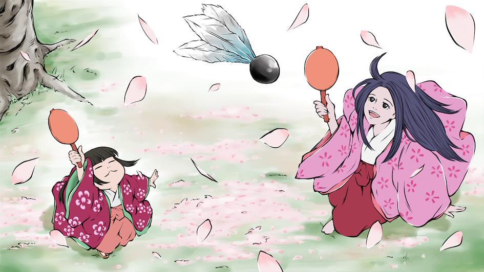 Affiche et style aquarelle du film Le Conte de la princesse Kaguya d'Isao Takahata