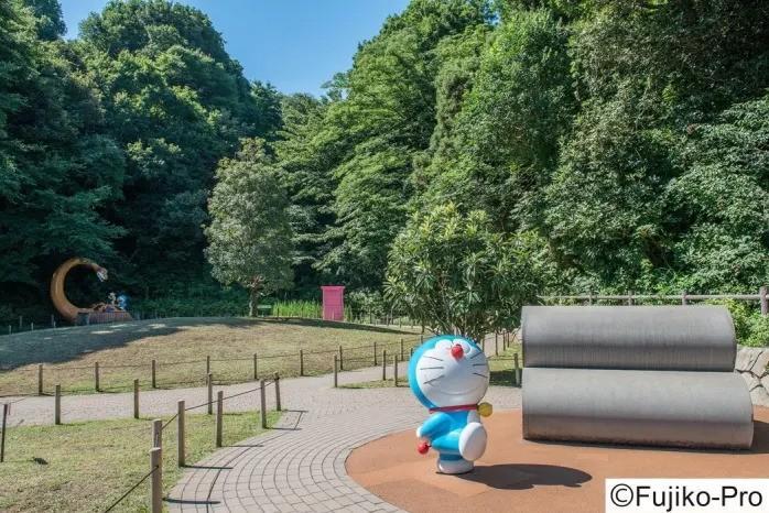 A life-size statue of Doraemon at the Fujiko F. Fujio Museum in Kawasaki, Kanagawa.