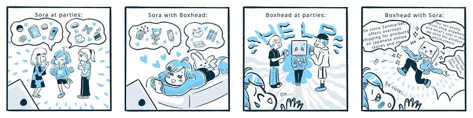BoxHead at Parties Yonkoma