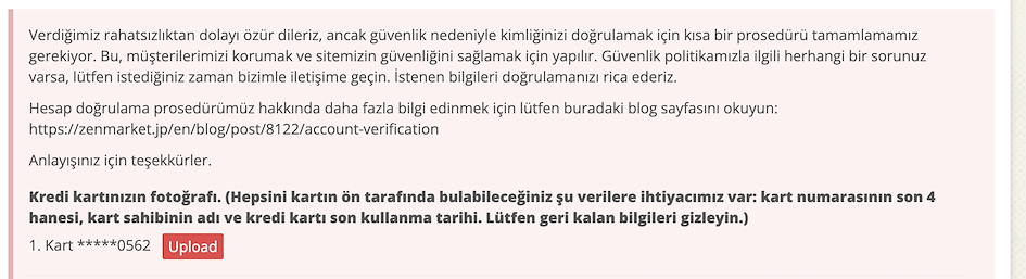 ZenMarket Kart Fotoğrafı