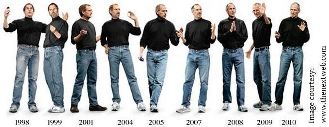 Steve Jobs in Issey Miyake turtle neck