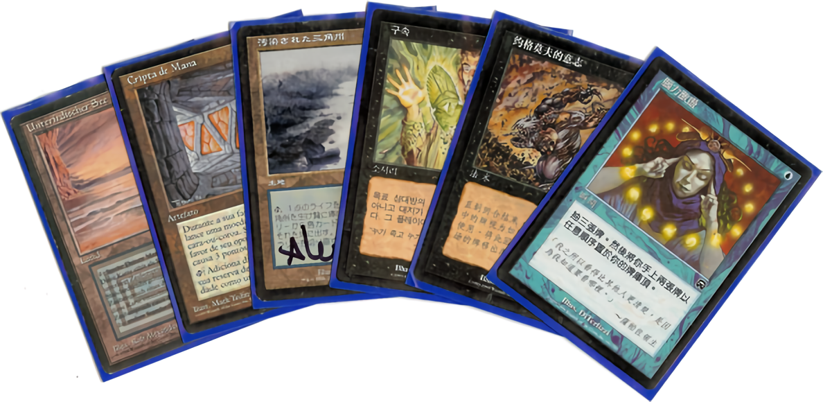 Cartas de Magic: The Gathering em diferentes idiomas