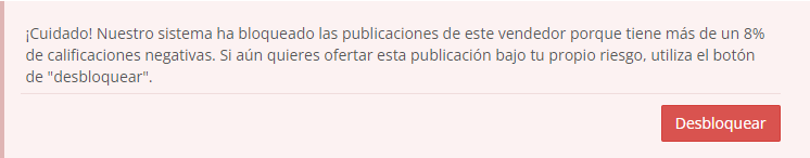 Advertencia para tener en cuenta