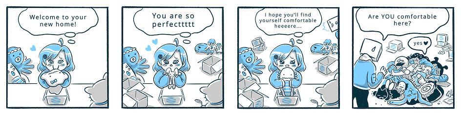 Sora & BoxHead Series : Are you comfortable here?