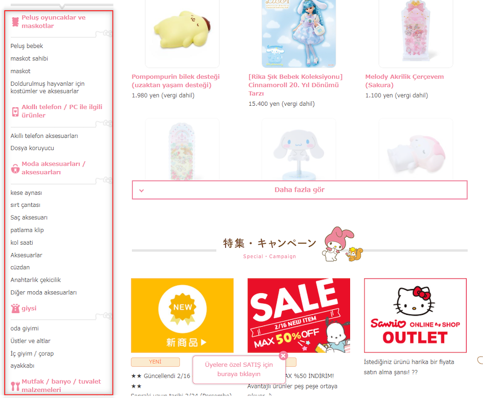 ZenMarket ile Sanrio Alışverişi