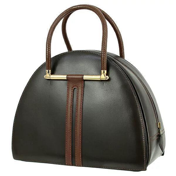 Hermes Gobi Boxcalf Chevre Leather Chocolat Brown Gold Hardware Vintage