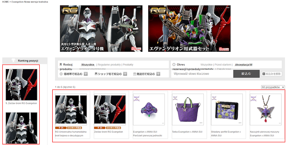Jak kupować z japońskiego P-Bandai