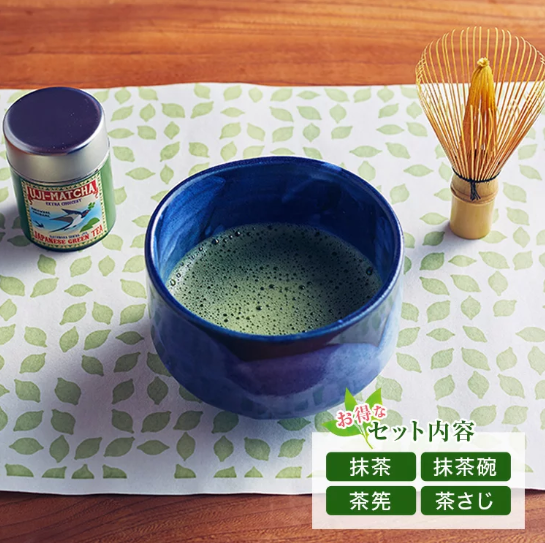 お抹茶入門 セット(抹茶・抹茶碗・茶筌・茶さじ)