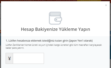 PayPal ile ZenMarket'e para y&uuml;kle  