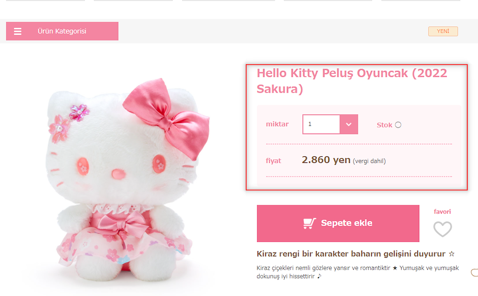 ZenMarket ile Sanrio Alışverişi