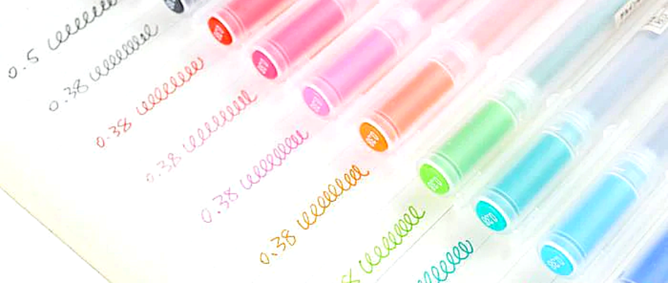 7 قرطاسيات يابانية ستدهشك - أقلام حبر Muji Ballpoint Gel Pens