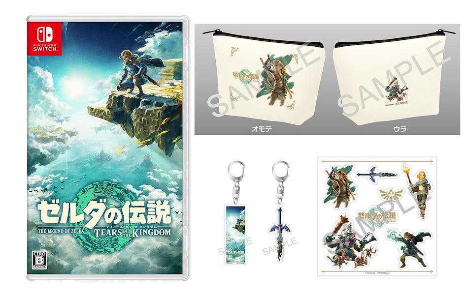 "The Legend of Zelda: Tears of the Kingdom"｜Oyun &ouml;n sipariş bonusu - Lotte Books Kanvas &ccedil;anta x1 Akrilik anahtarlık x2 Tasarım &ccedil;ıkartması x1