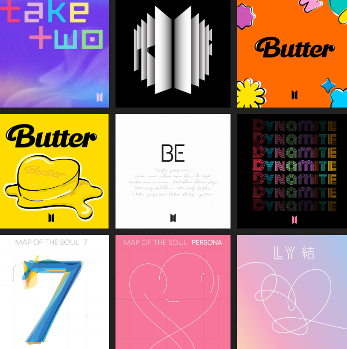 Sırasına G&ouml;re B&uuml;t&uuml;n BTS alb&uuml;mleri