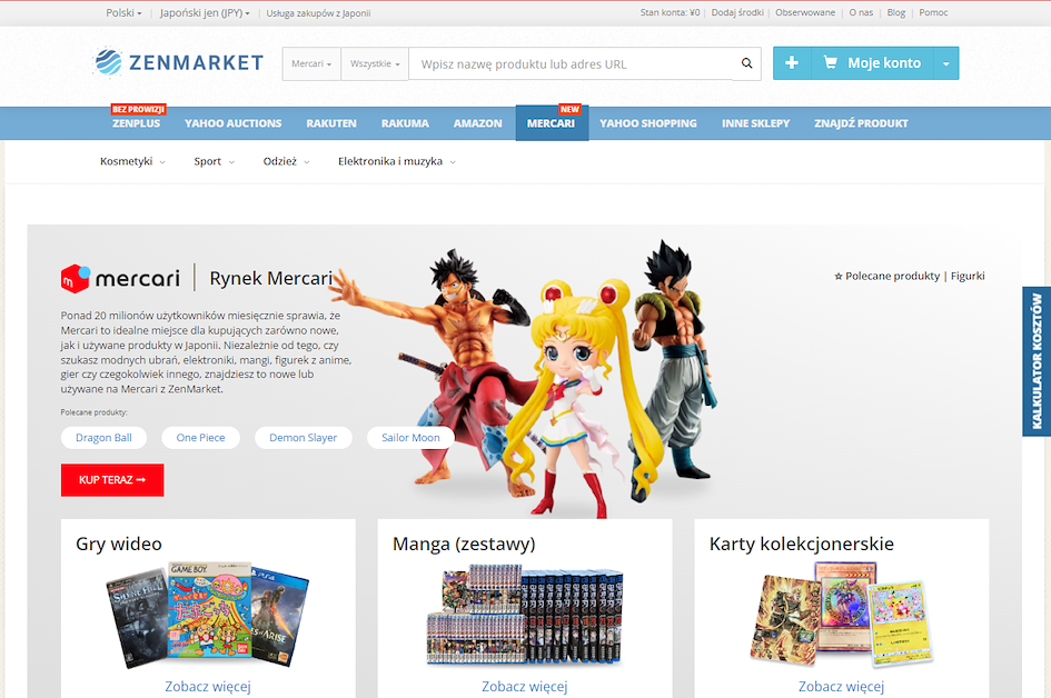 Poradnik jak kupować na Mercari z ZenMarket