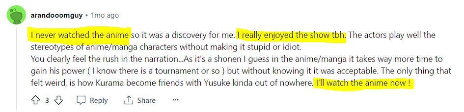 yuyu hakusho first time viewers reaction
