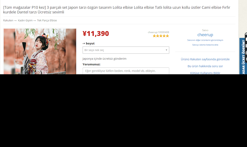 ZenMarket Lolita Dress Ürünü Sepete Ekle