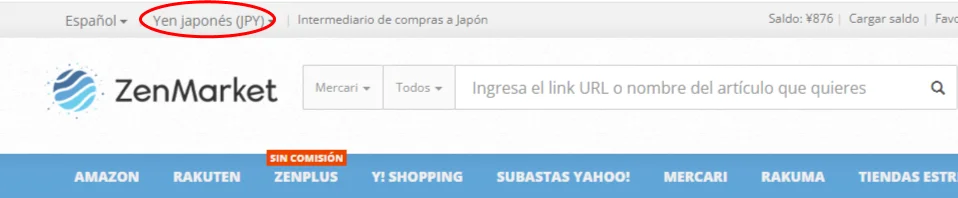 En ZenMarket puedes ver los precios en tu moneda local