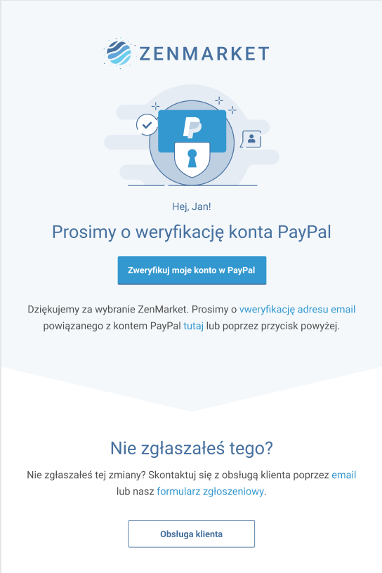Weryfikacja w ZenMarket z PayPal