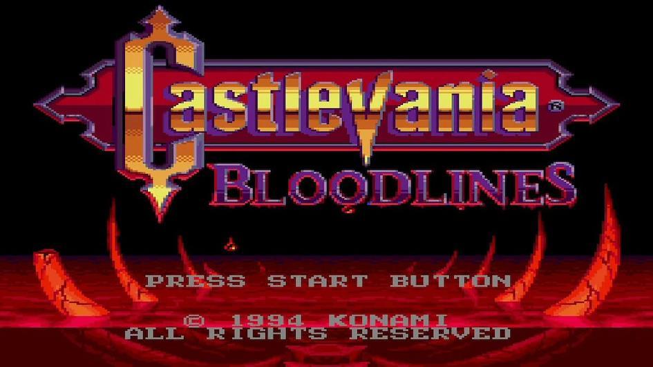 Castlevania: Bloodlines Start Screen Screenshot