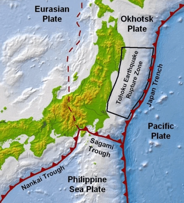 Japonya Deprem Bölgesi Aktif Fay Hatları