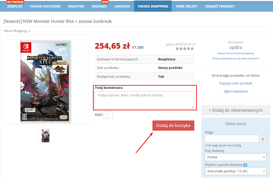 Jak kupować z JDirectItems Shopping z Zenmarket