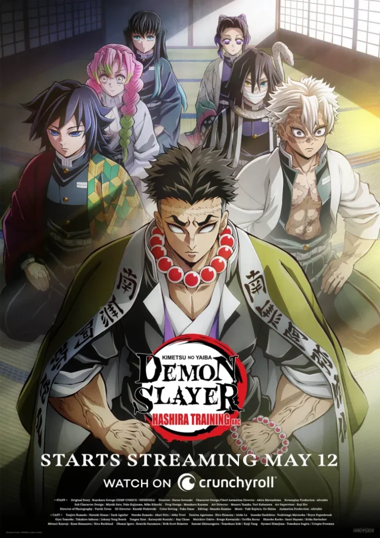 Cartaz promocional da quarta temporada de Demon Slayer