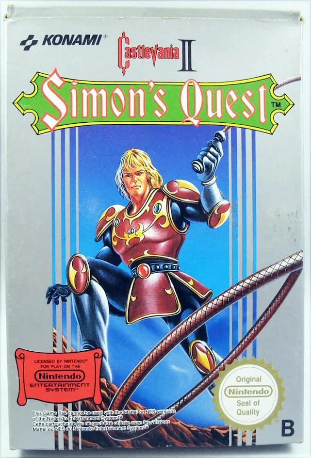Retro Castlevania 2 Box Art 1987.