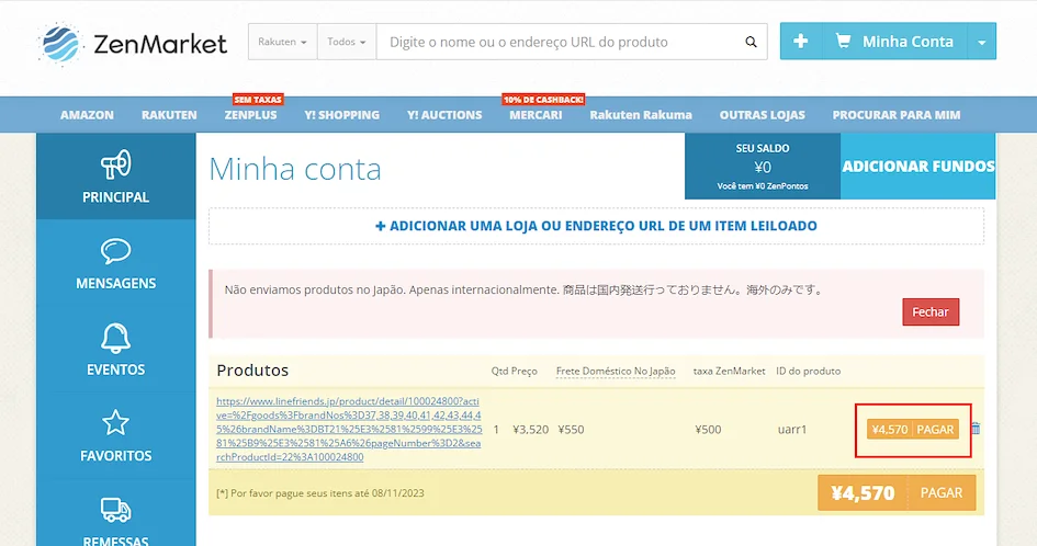 Como comprar na ZenMarket