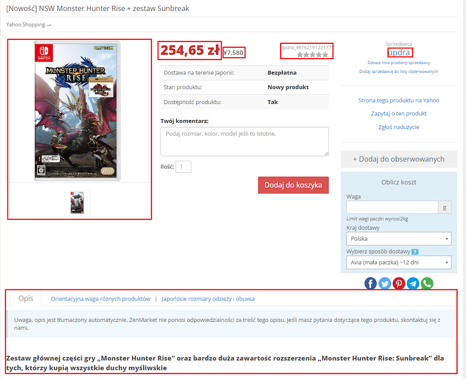 Jak kupować z JDirectItems Shopping z Zenmarket
