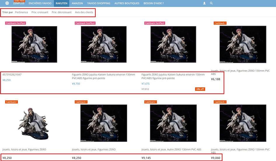 zenmarket choix de prix comparer