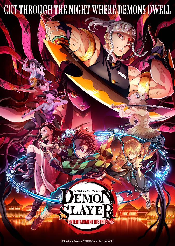 Cartaz promocional da segunda temporada de Demon Slayer