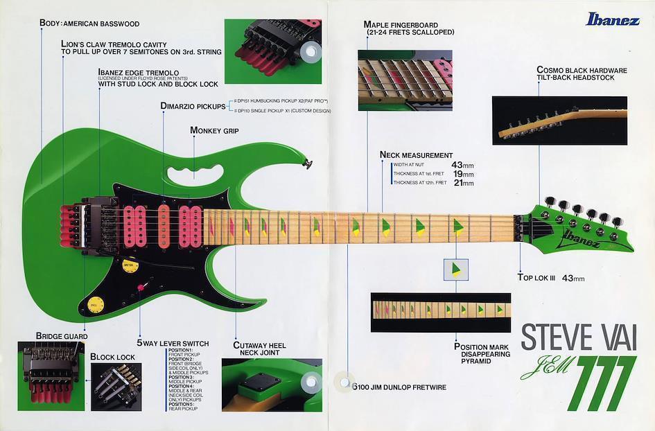 japońskie gitary vintage Ibanez Steve Vai