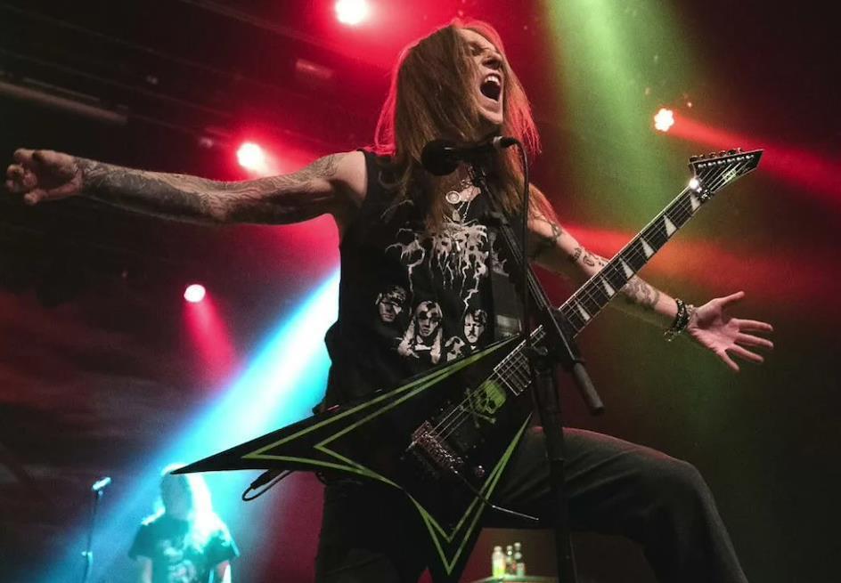 Alexi Laiho playing the ESP guitar