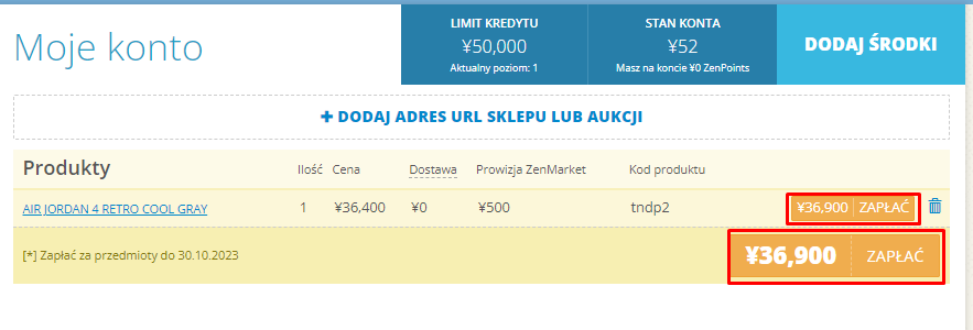 Instrukcja jak zapłacić za produkt