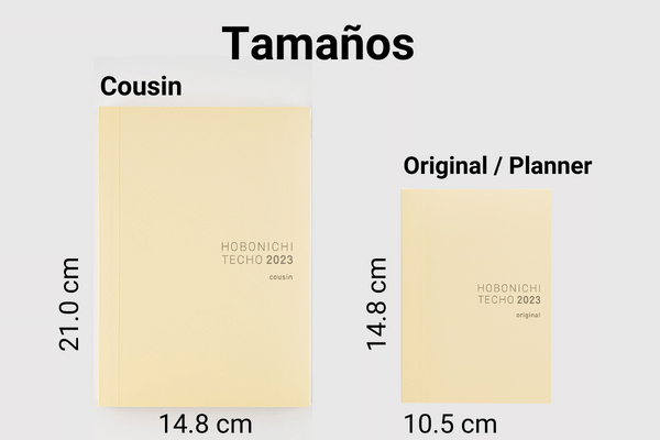 Dos tamaños del Hobonichi Techo