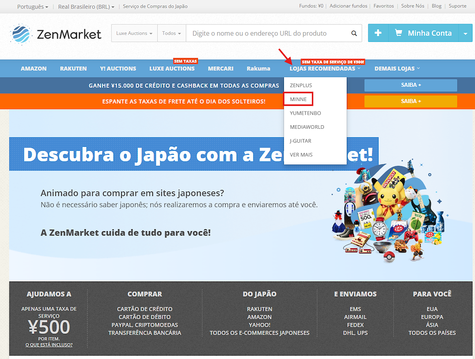 Site Minne na ZenMarket