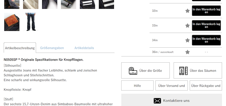 Bei Momotaro Jeans einkaufen