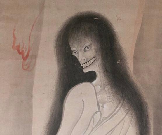 an illustration of a Yuurei - the kind of monster the iconic Sadako from The Ring was