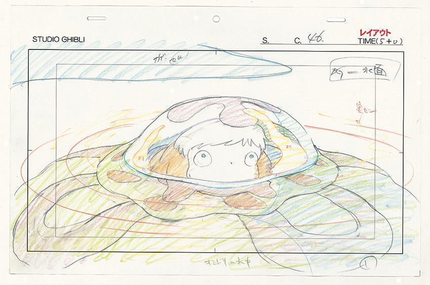 Cellulo&iuml;d anime Ponyo sur la falaise Ghibli