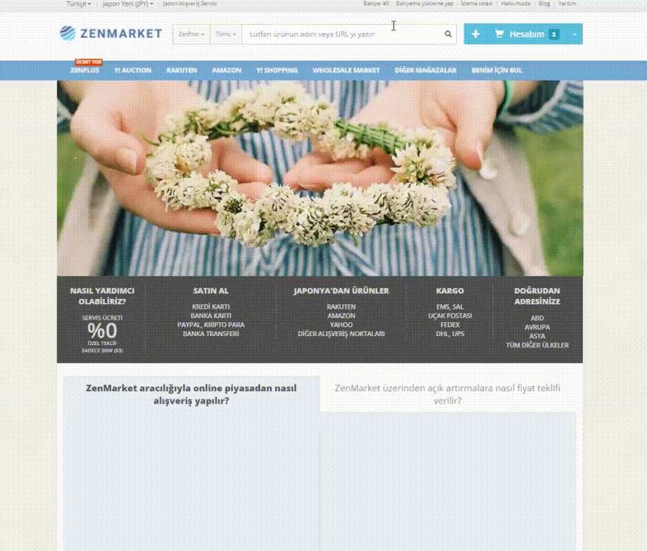 ZenMarket ile Animate Alışverişi