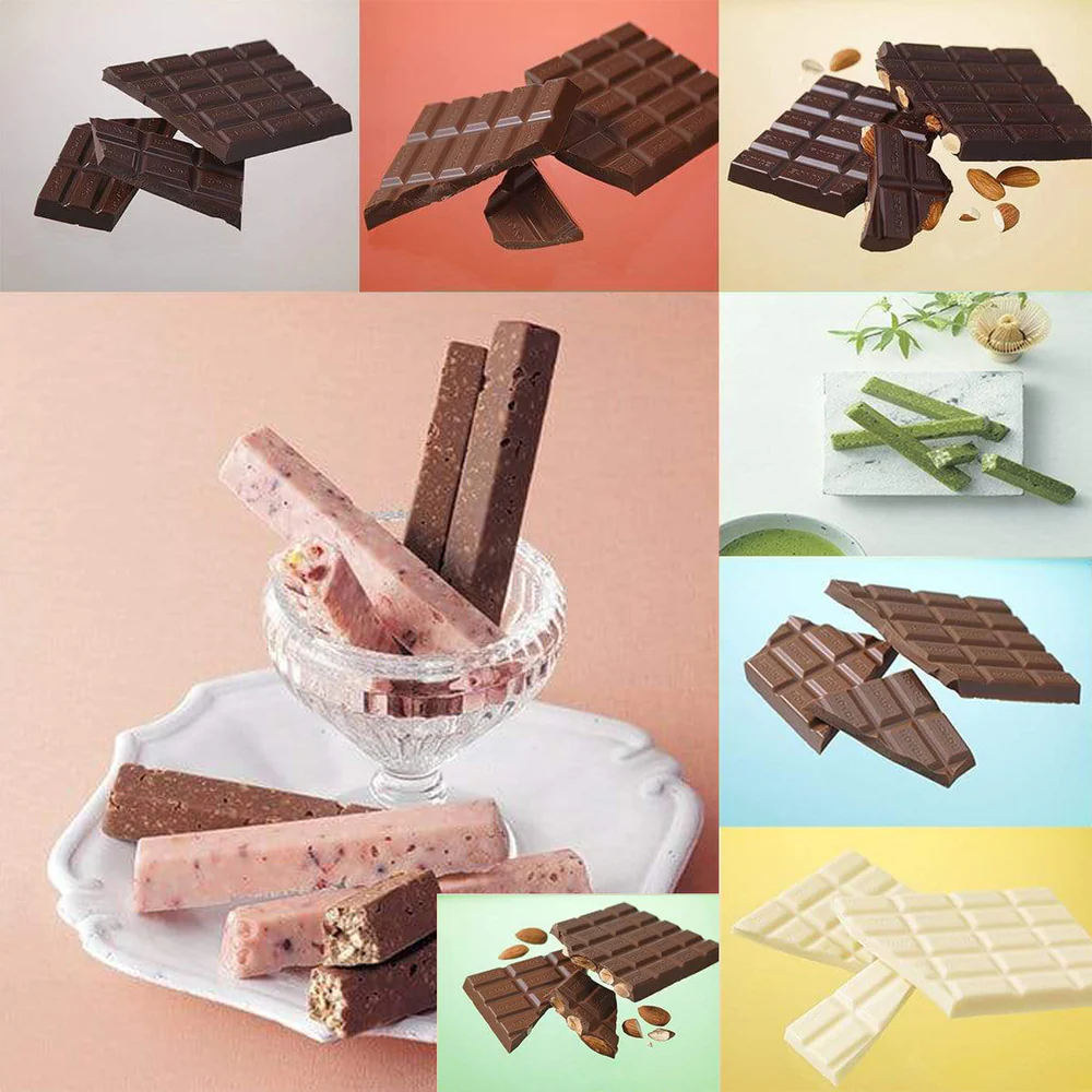 Variedade de sabores do chocolate ROYCE'