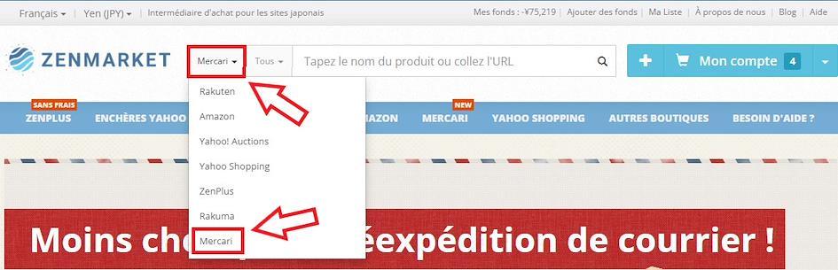 Rechercher sur Mercari avec ZenMarket